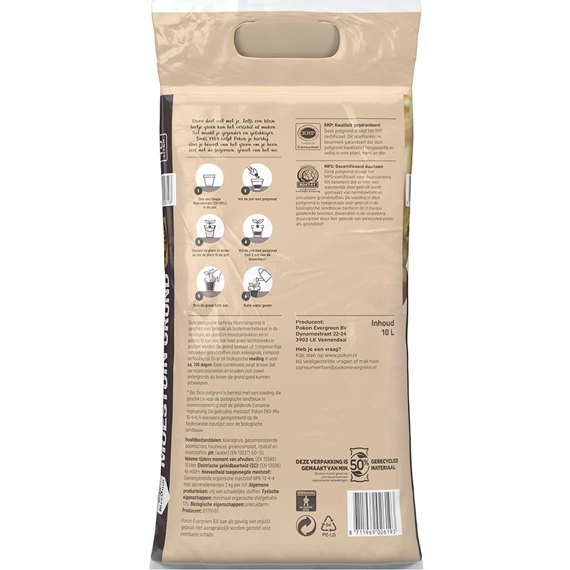Pokon bio moestuin grond turfvrij 10L