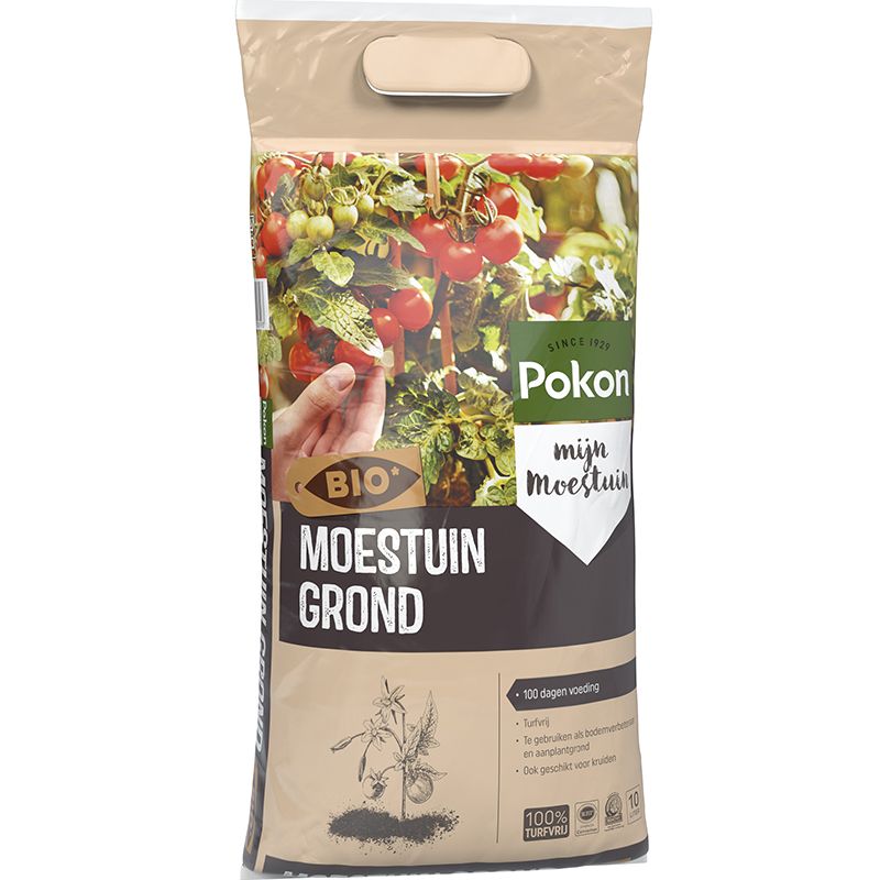Pokon bio moestuin grond turfvrij 10L