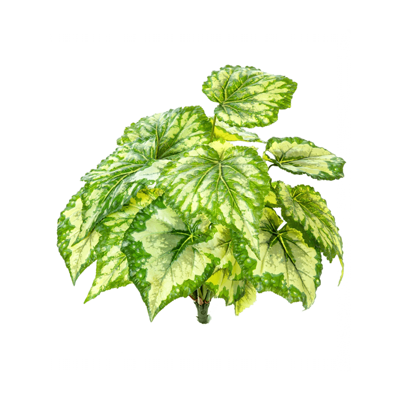 Begonia groen geel - kunstplant