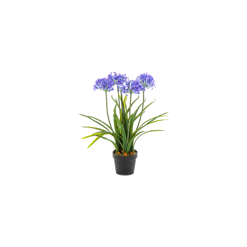 Agapanthus blauw in pot - kunstplant 