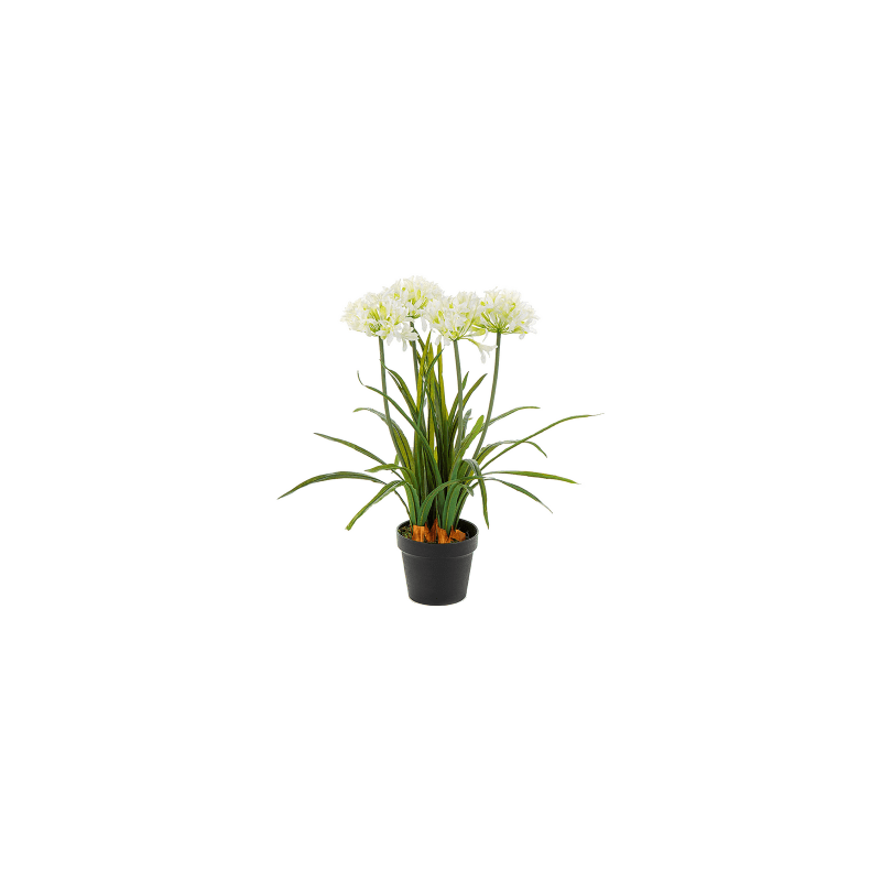 Agapanthus wit in pot - kunstplant 
