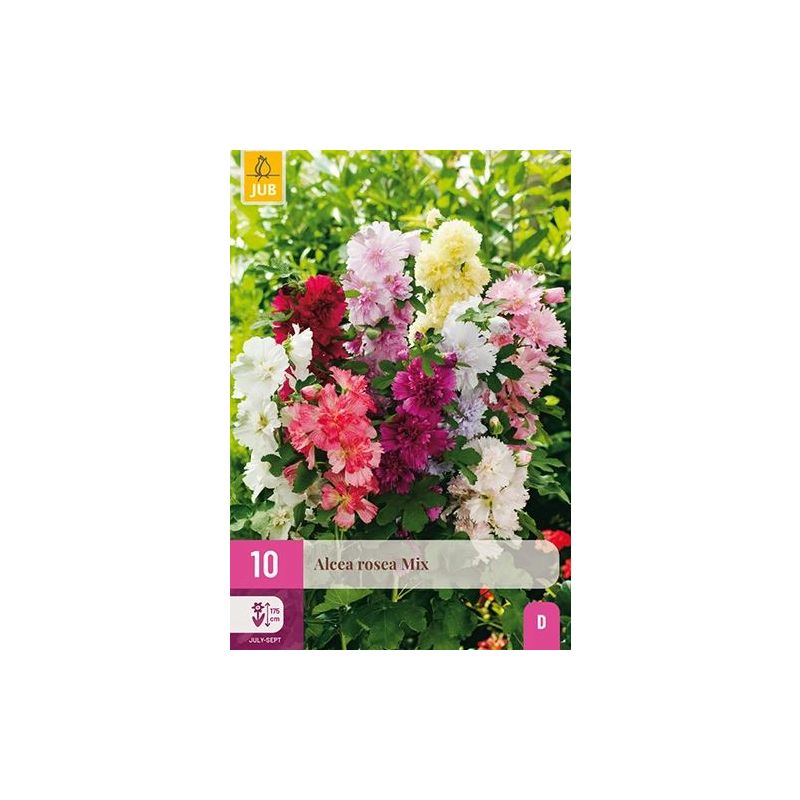 Alcea rosea mix - 10 stuks