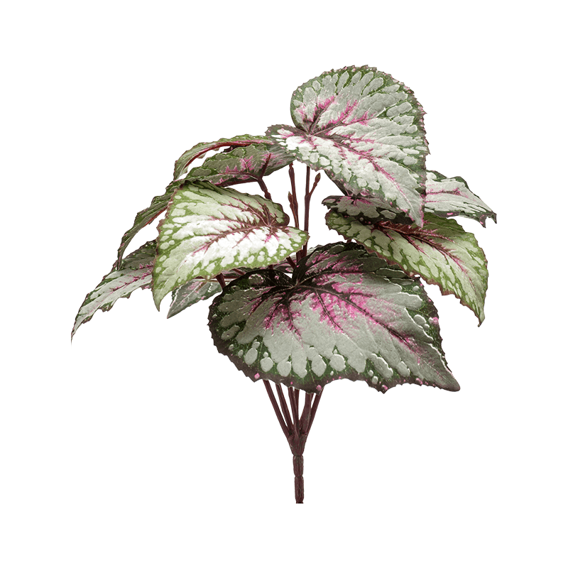 Begonia groen roze - kunstplant