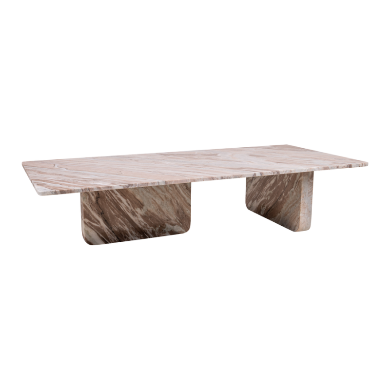 Salontafel Bergiola rechthoek marmer wit