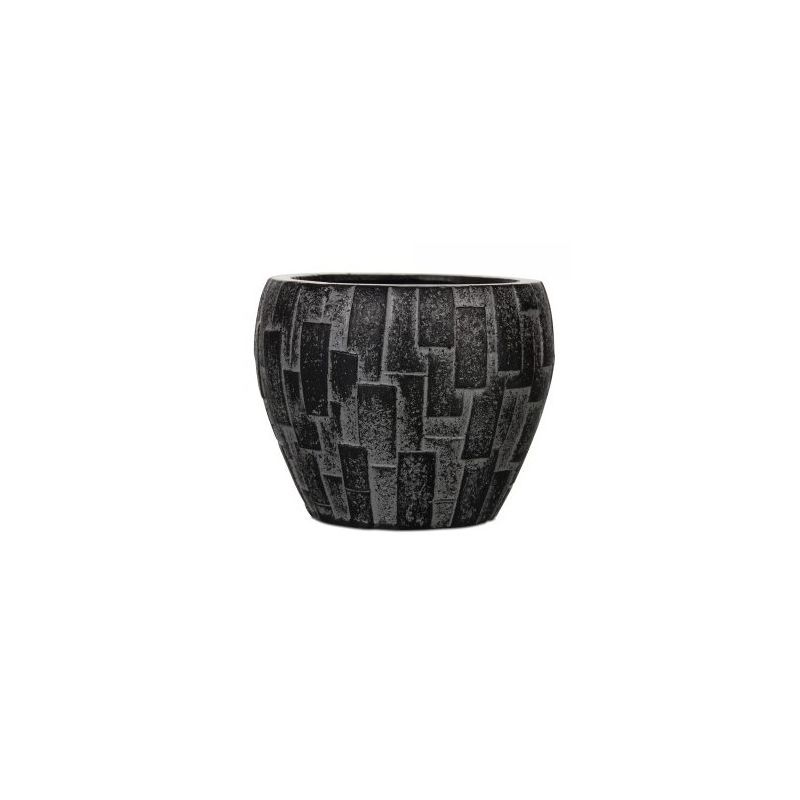 Capi Nature Stone Round Planter zwart