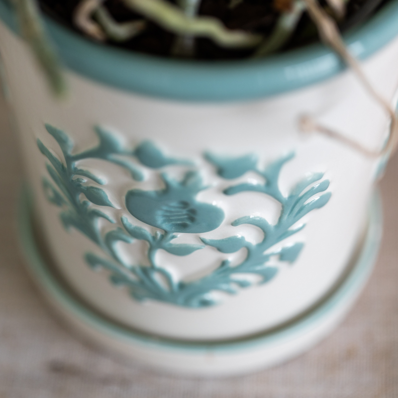 Campanula Wit in Ivory Elegance lichtblauw