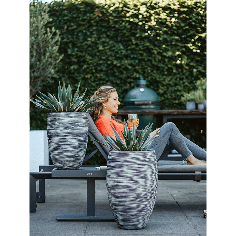 Capi Nature Rib Vase Deluxe Antraciet