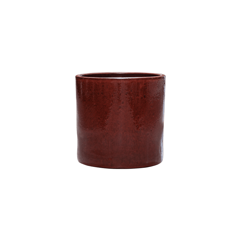 Alocasia Calidora in Cylinder Ceramic Rood - kunstplant