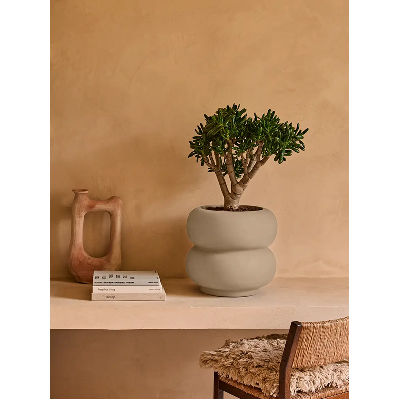 Elho Premium Amber Roll Low Beige