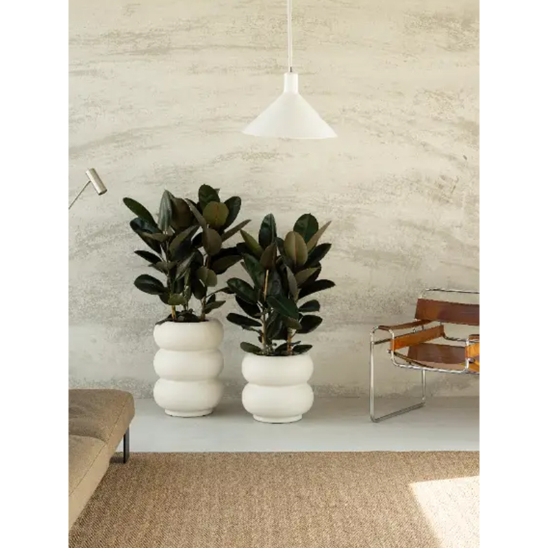 Elho Premium Amber Roll High Linnen Wit