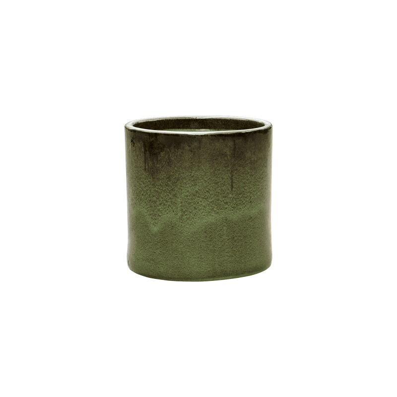 Ficus lyrata in Cylinder Ceramic Groen - kunstplant