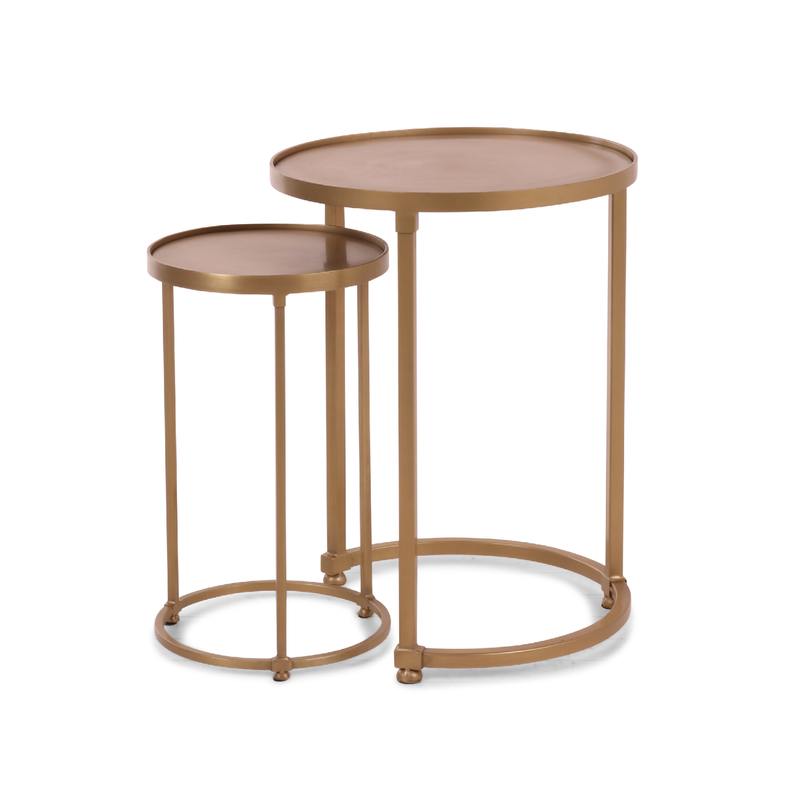 Bijzettafel Genève goud (set van 2 stuks)