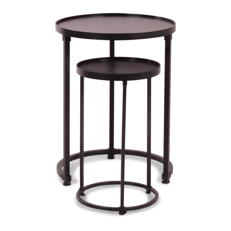 Bijzettafel Genève zwart (set van 2 stuks)