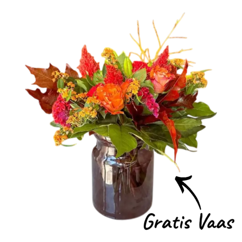 Herfstboeket Ella + Vaas
