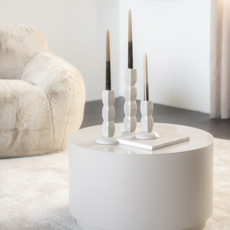 Kaarsenhouder Prinz taupe - set van 3