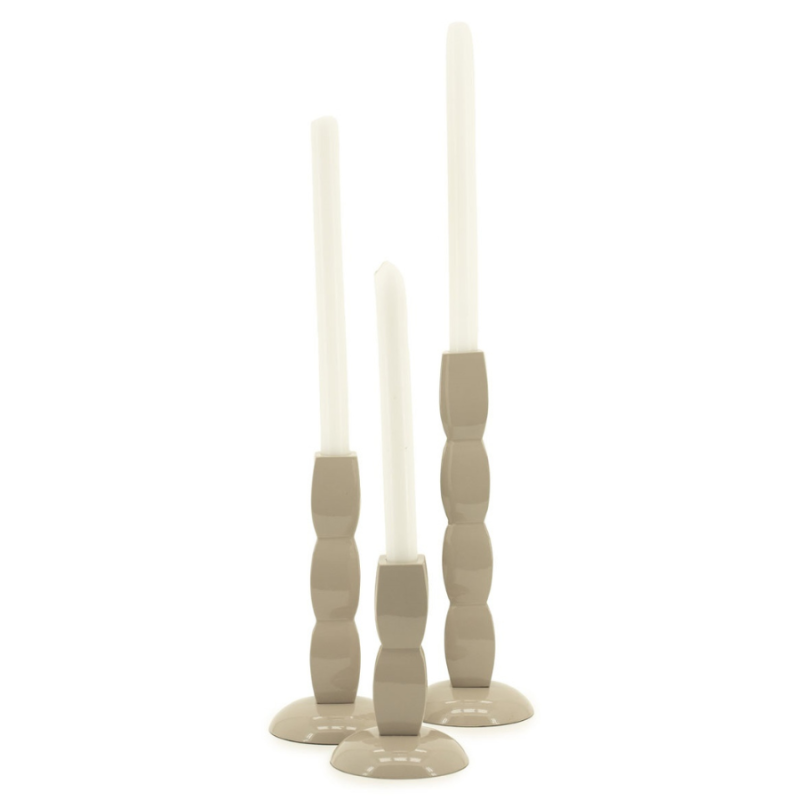 Kaarsenhouder Prinz taupe - set van 3