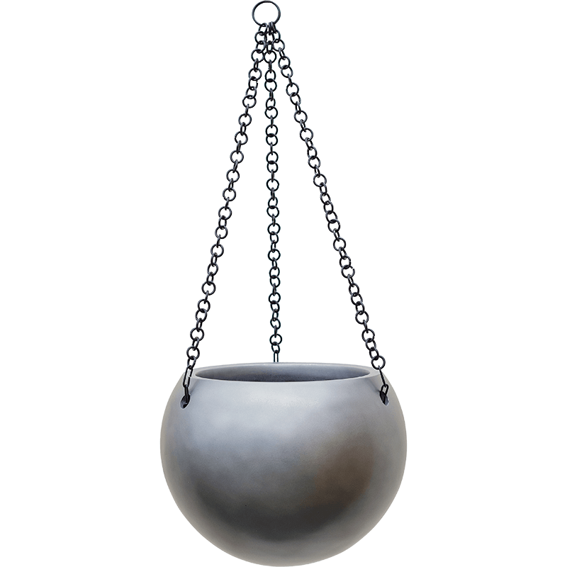 Metallic Globe Hanger Grey