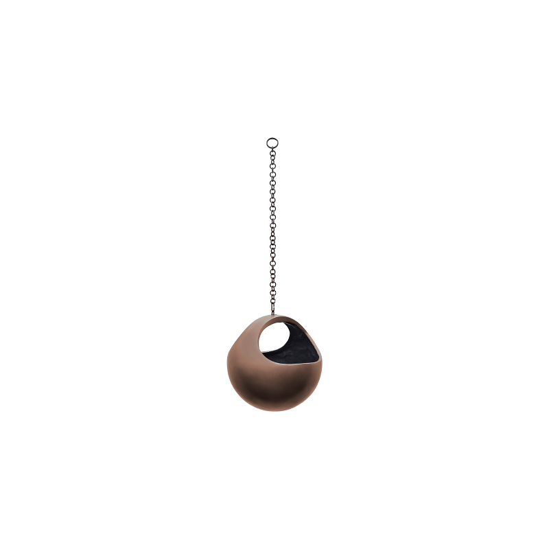Metallic Basket Hanger Coffee