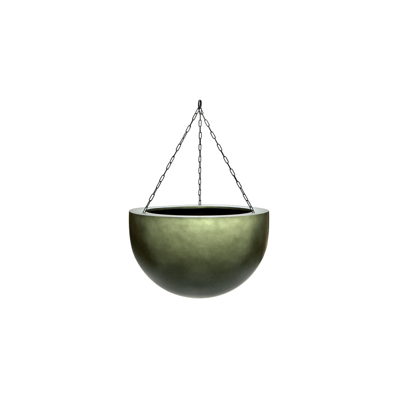 Metallic Bowl Hanger Green