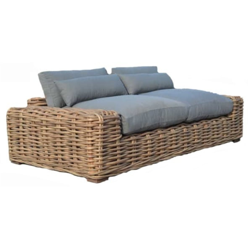 Bank Extra Dik Rotan Grijs 220x124