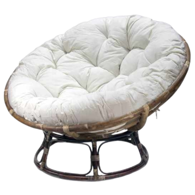 Loungestoel Papasan Rotan Bruin