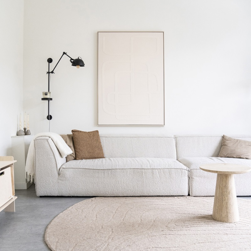 Vloerkleed Peddle beige
