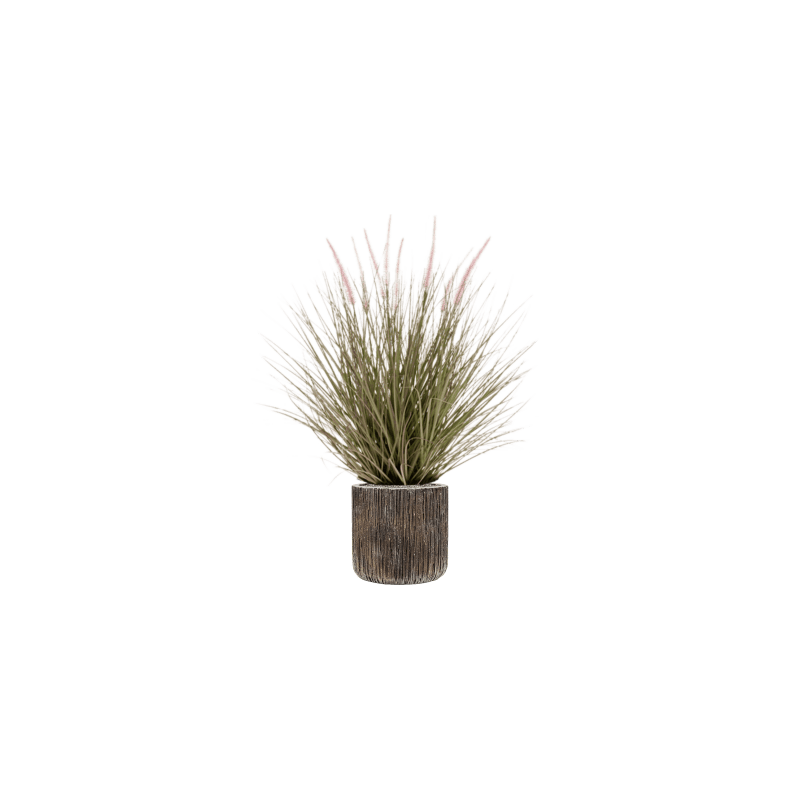 Grass Pennisetum in Luxe Lite Universe Waterfall Cilinder - kunstplant