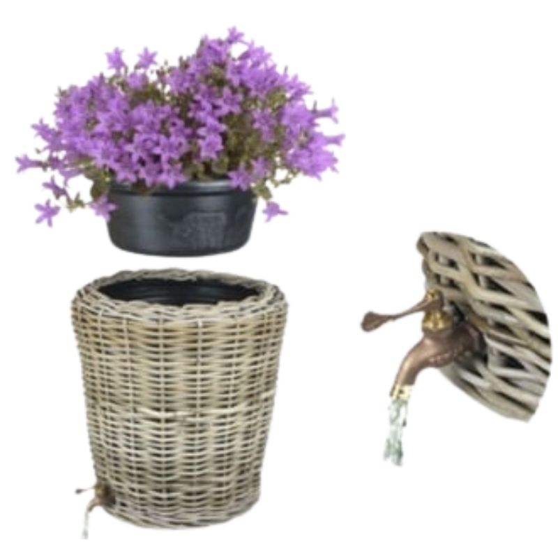 Regenton Rotan Grijs 40L