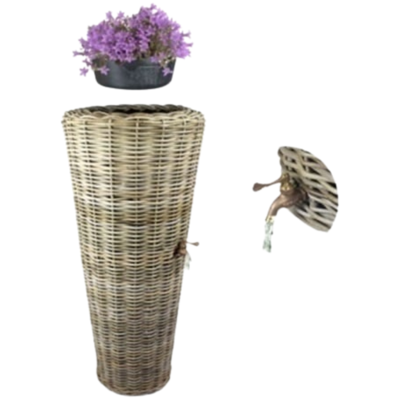 Regenton Rotan Grijs 50L
