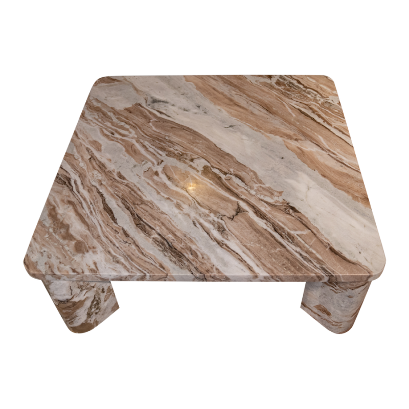 Salontafel Bergiola vierkant marmer wit