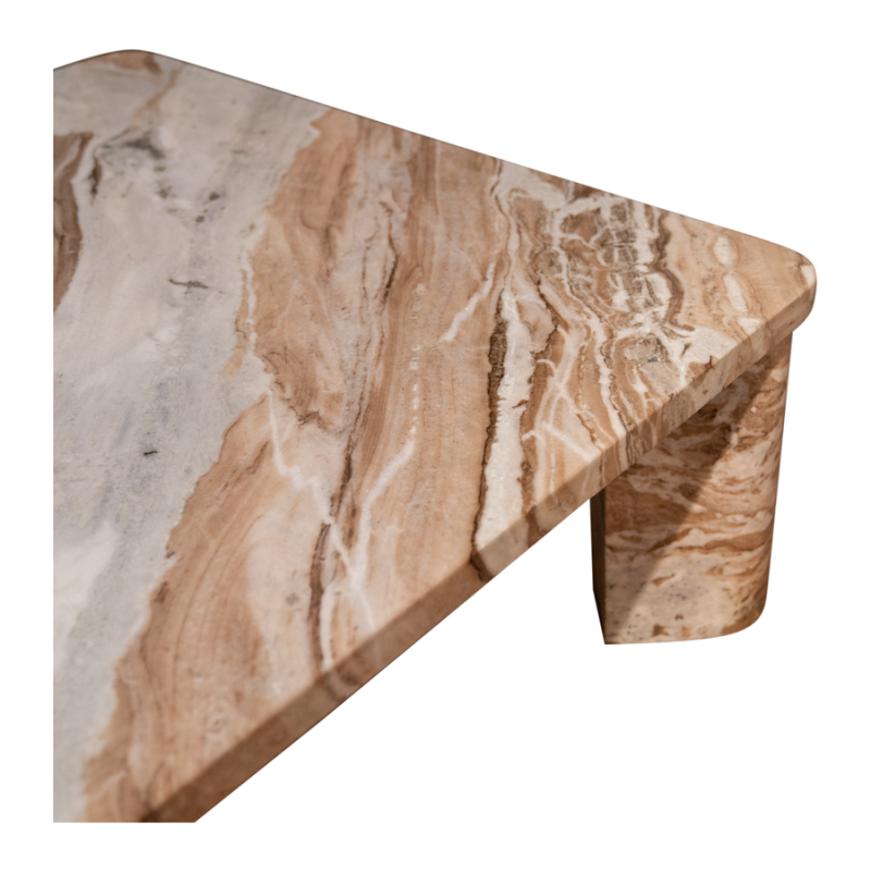 Salontafel Bergiola vierkant marmer wit