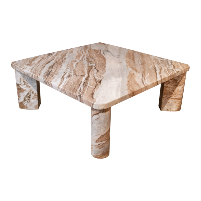 Salontafel Bergiola vierkant marmer wit