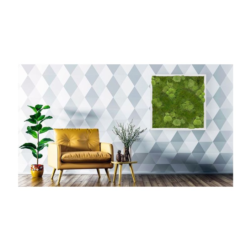 Mos Mix 1 Aluminium Schilderij Vierkant