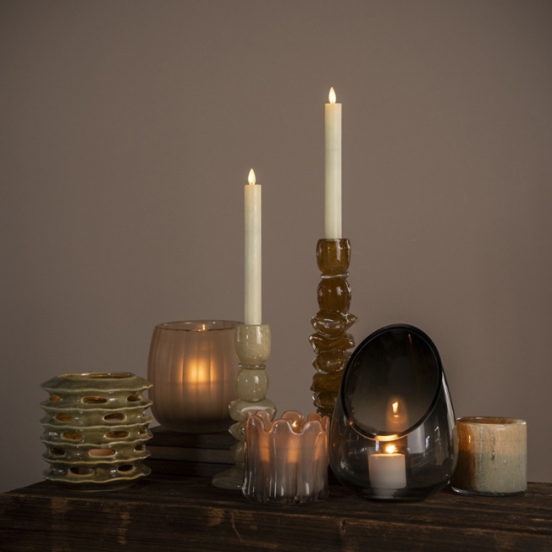 Waxinelichthouder Tyra beige