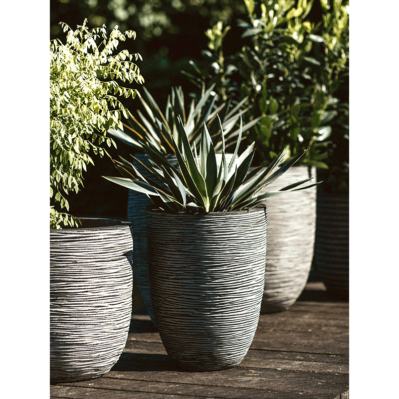 Capi Nature Rib Vase Elegant Antraciet