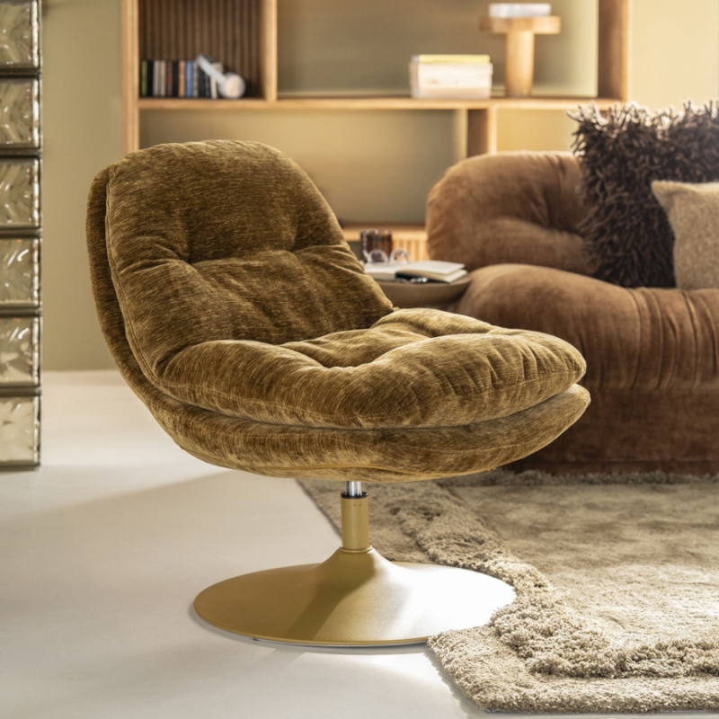 Draaifauteuil Tromba mosterd