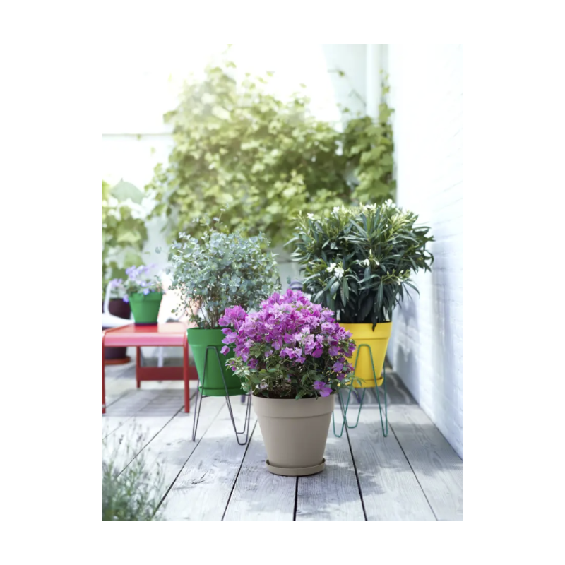 Elho Urban Loft Rond Beige (met wielen)