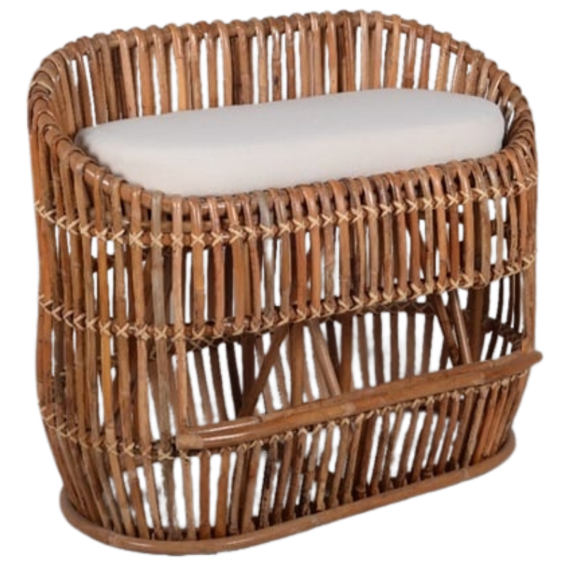 Bank Extra Dik Rotan Natural 120x53