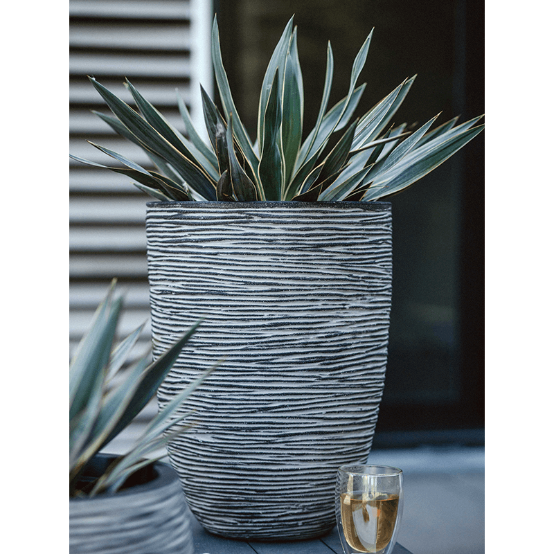 Capi Nature Rib Vase Elegant Antraciet