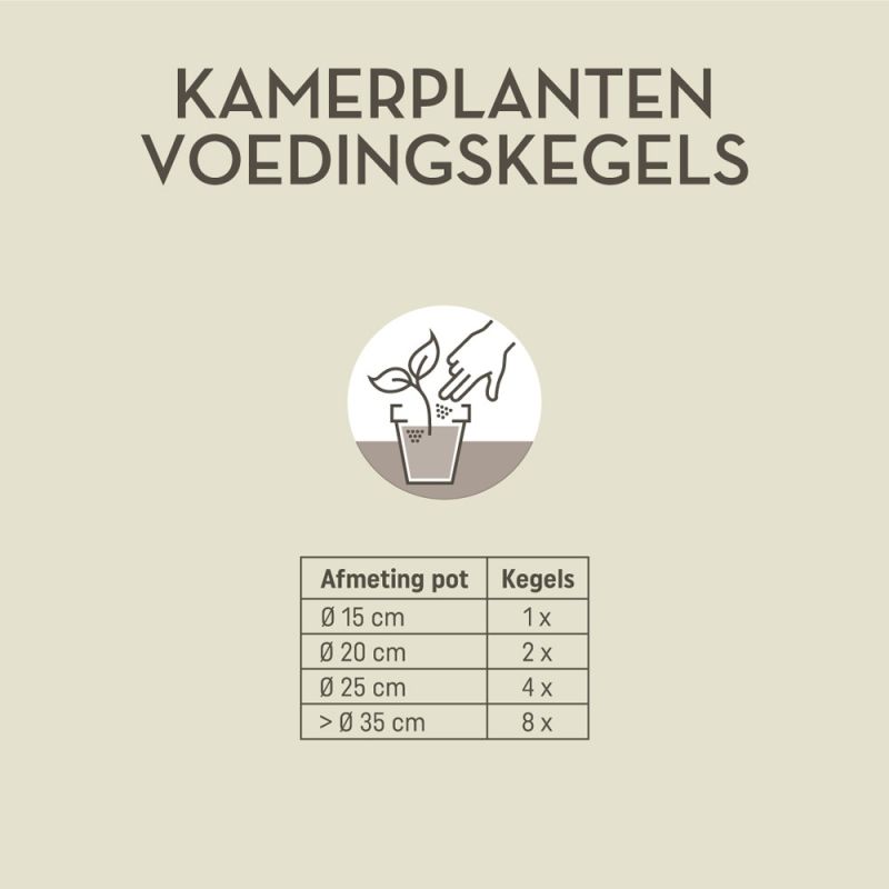 Kamerplanten voedingskegels