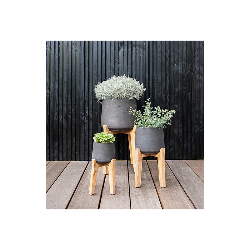 Rugged Patt With Feet Low Zwart