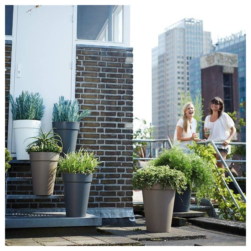 Elho Urban Loft Rond Hoog Antraciet